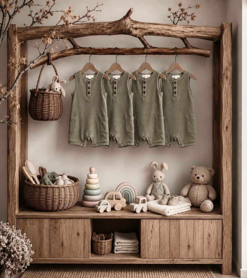 Percy Waffle Short Romper (Organic Cotton)