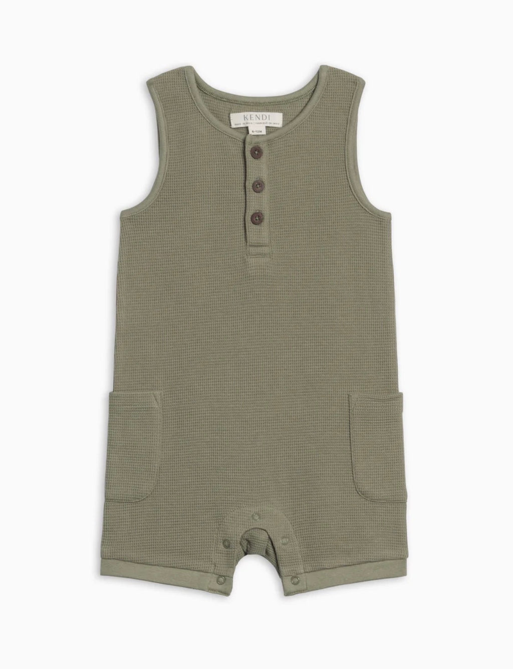 Percy Waffle Short Romper (Organic Cotton)