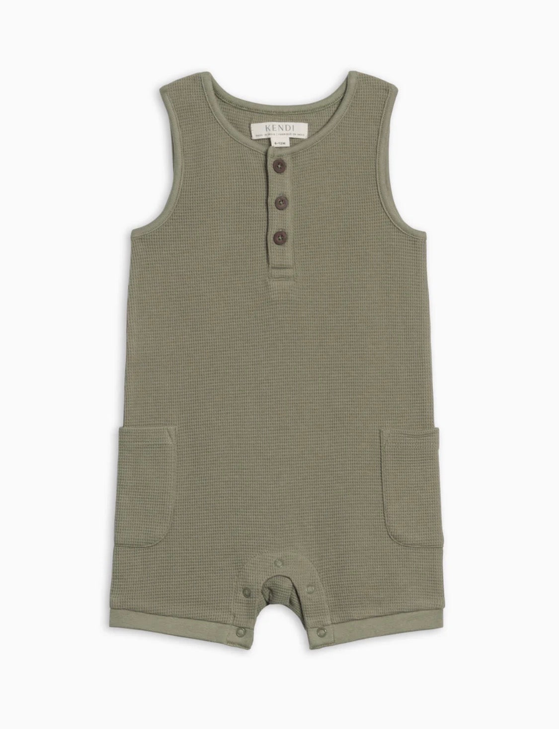 Percy Waffle Short Romper (Organic Cotton)