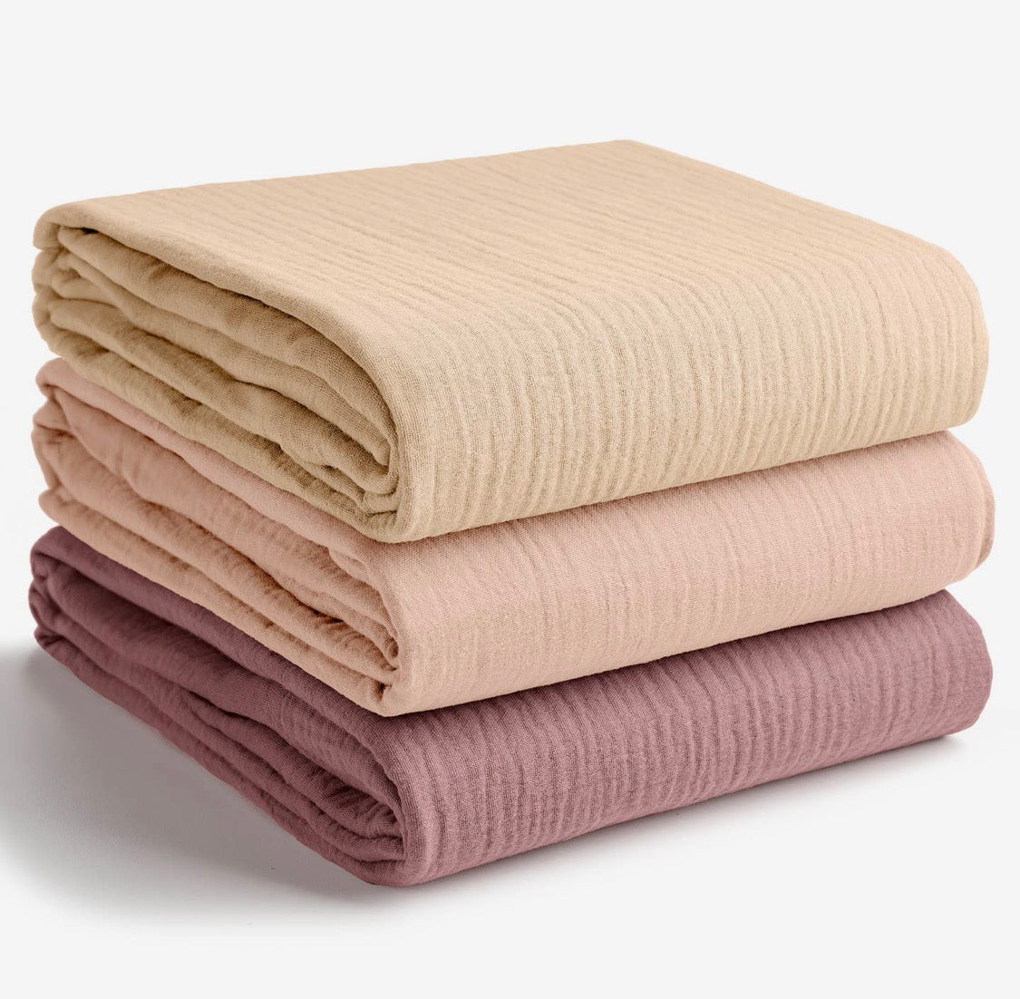 Organic Muslin Swaddle Blankets, Pack of 3