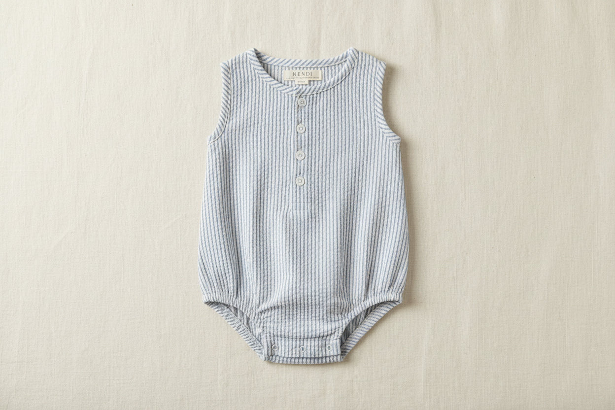 Wren Seersucker Bubble Romper